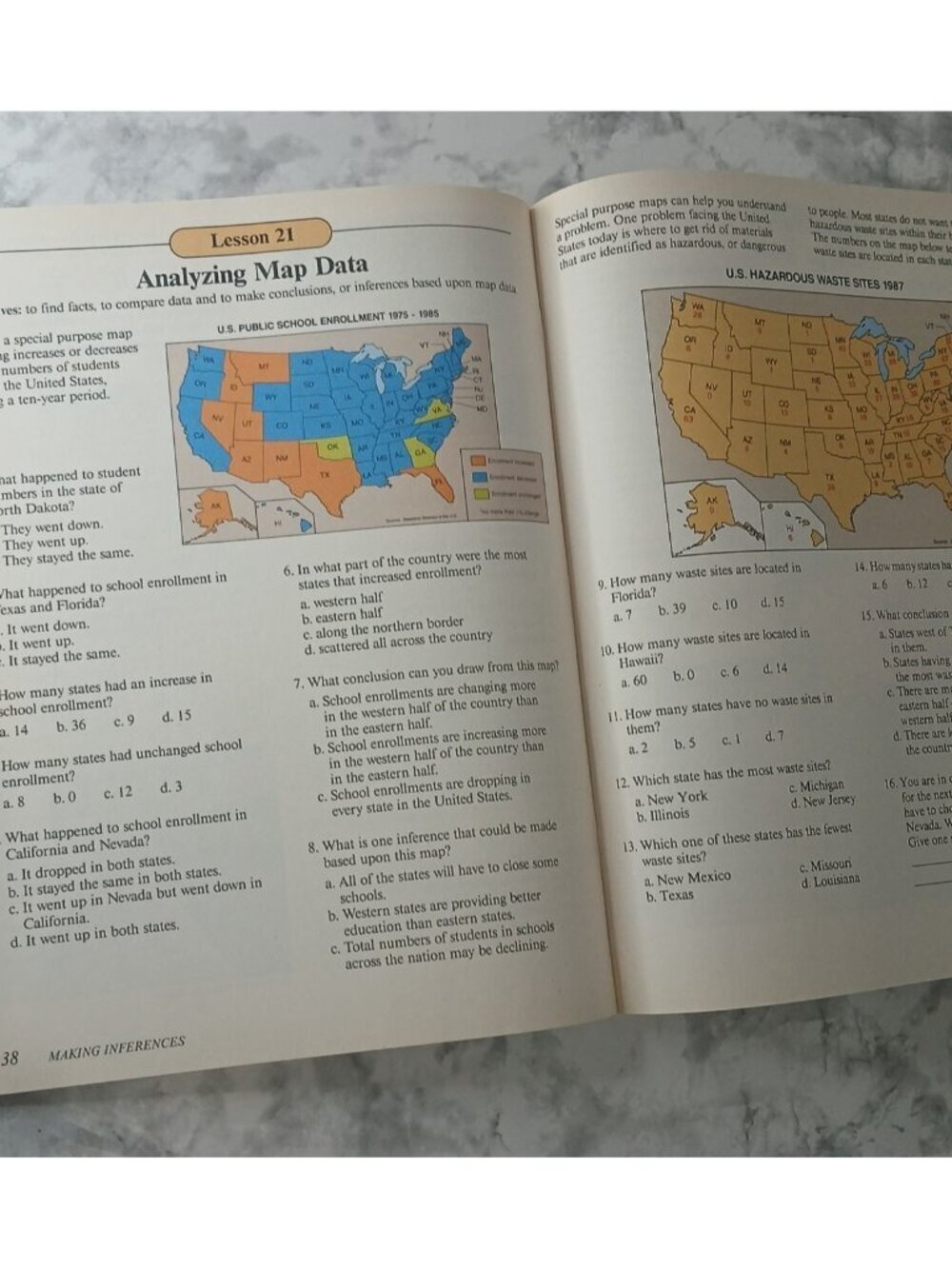 Maps Charts Graphs Level E United States and Its Neighbors Workbook MCP - Picture 3 of 8